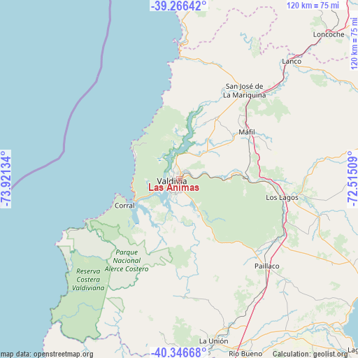 Las Animas on map