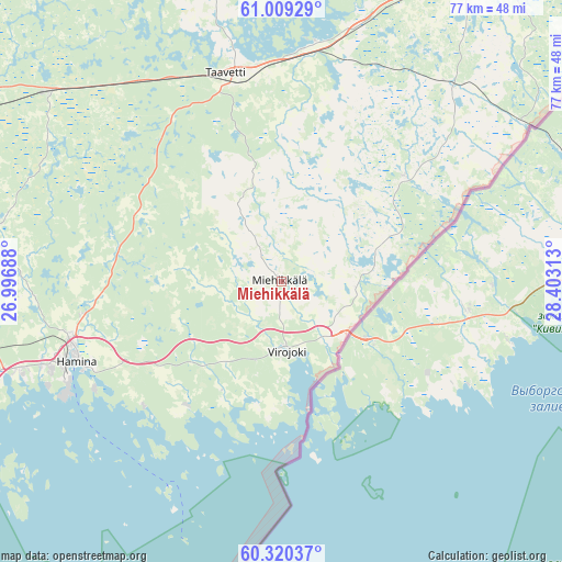 Miehikkälä on map