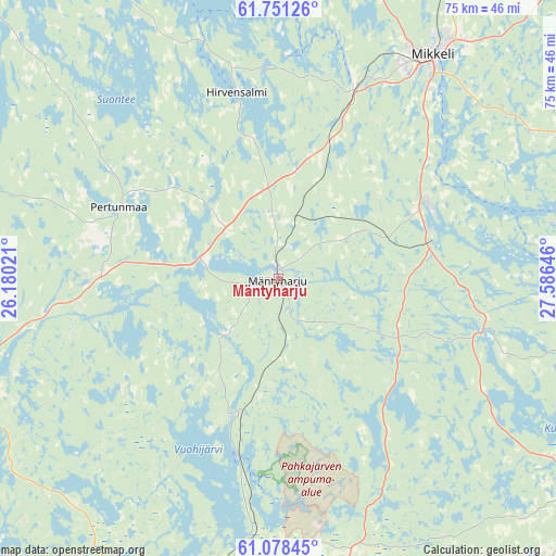 Mäntyharju on map