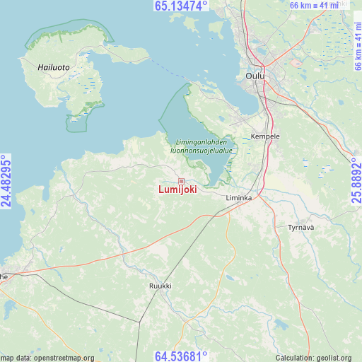 Lumijoki on map