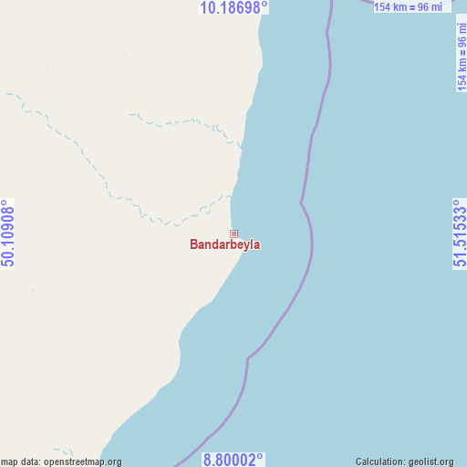 Bandarbeyla on map