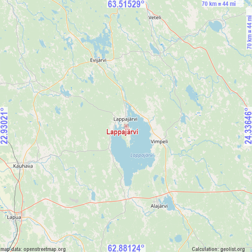 Lappajärvi on map