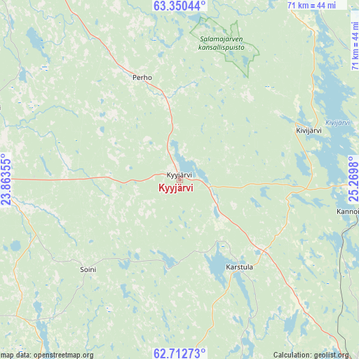 Kyyjärvi on map