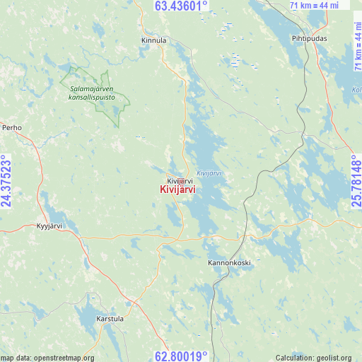 Kivijärvi on map