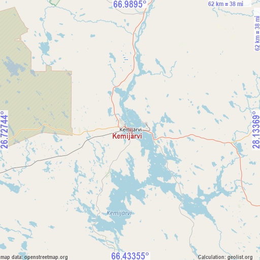 Kemijärvi on map