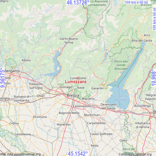 Lumezzane on map