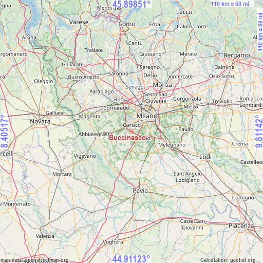 Buccinasco on map