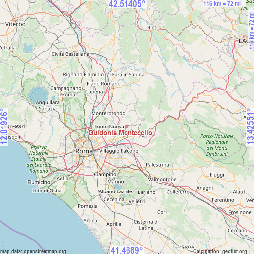 Guidonia Montecelio on map