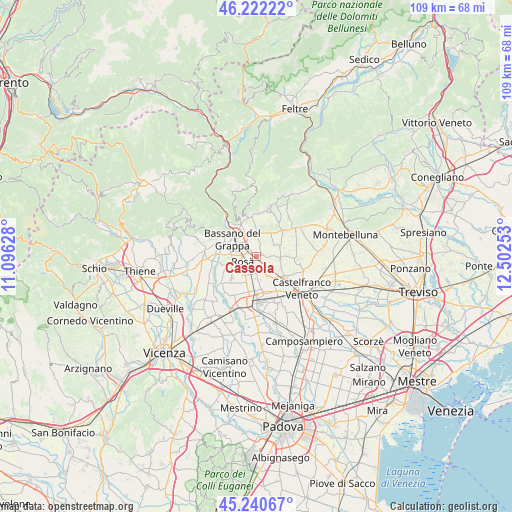 Cassola on map