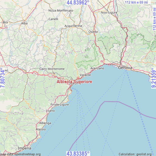 Albisola Superiore on map