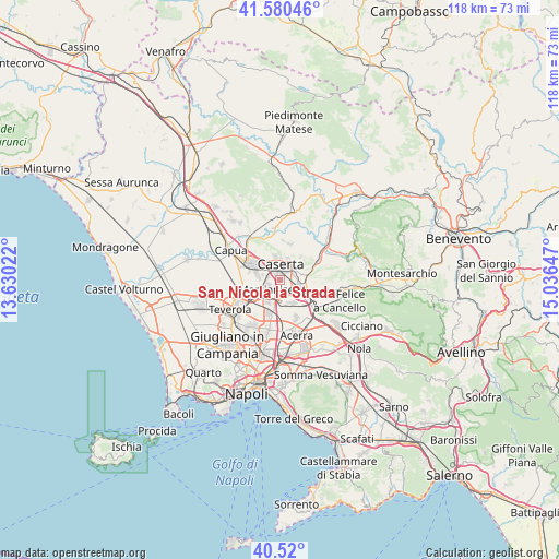 San Nicola la Strada on map