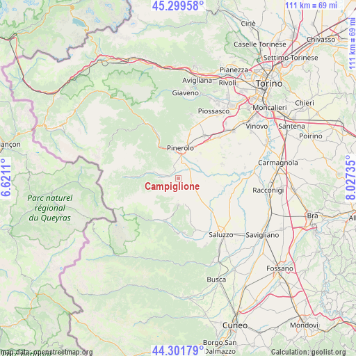 Campiglione on map