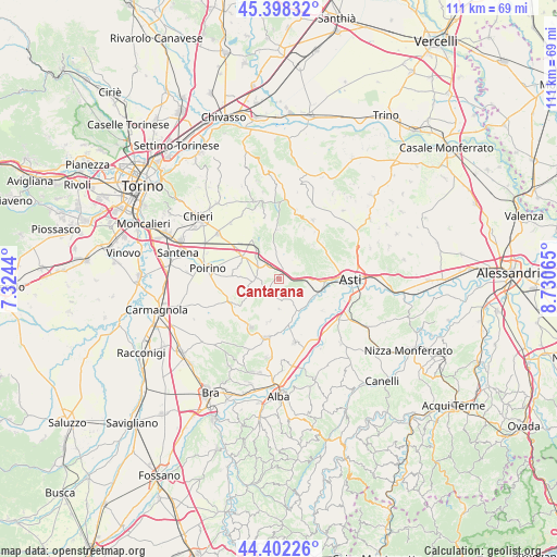 Cantarana on map