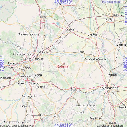 Robella on map