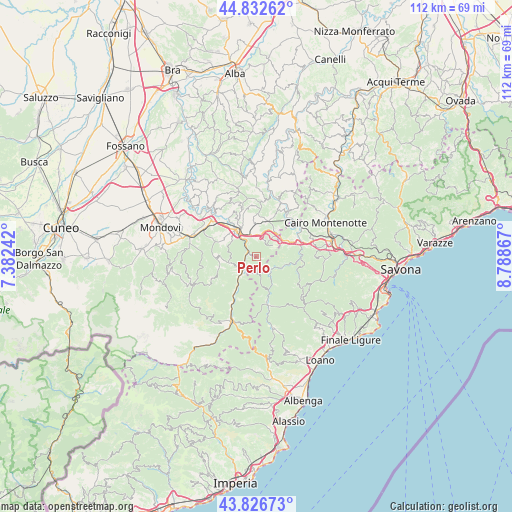 Perlo on map