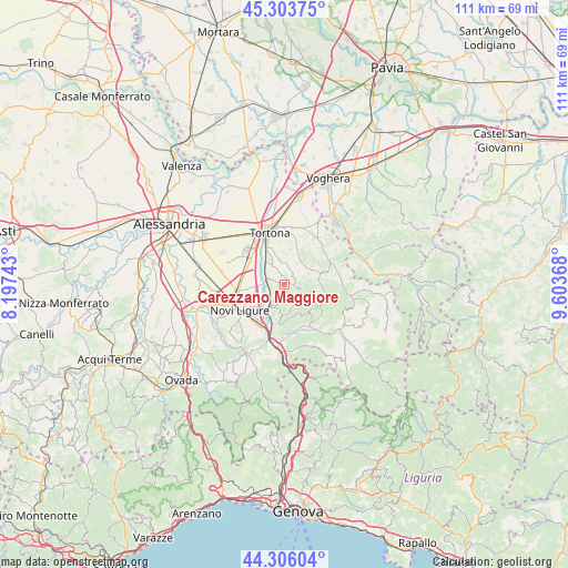 Carezzano Maggiore on map