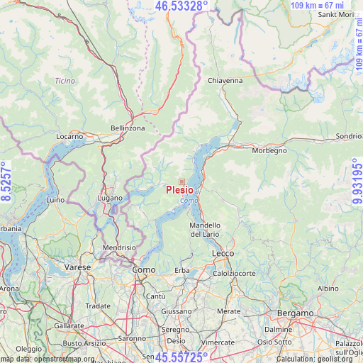 Plesio on map