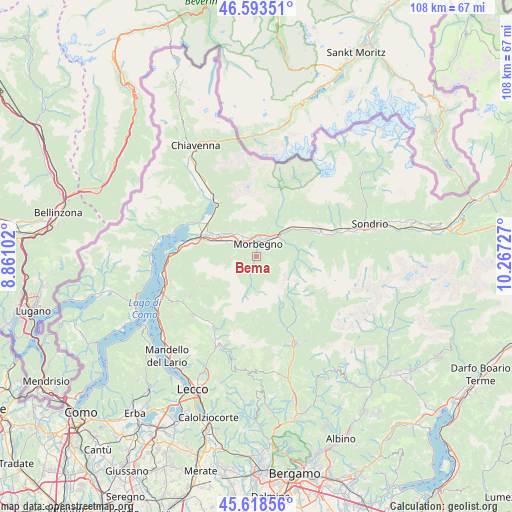 Bema on map