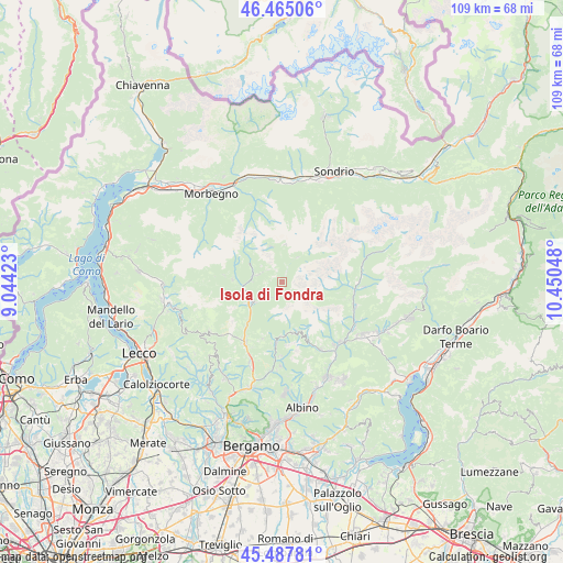 Isola di Fondra on map