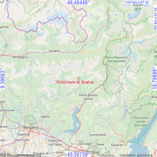 Vilminore di Scalve on map