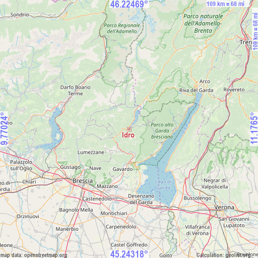 Idro on map