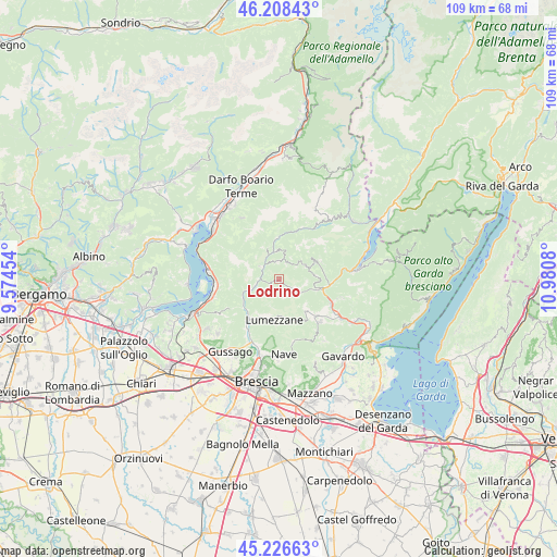 Lodrino on map