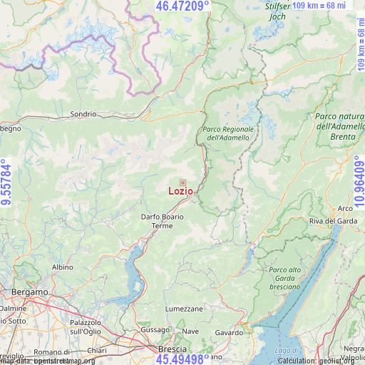 Lozio on map