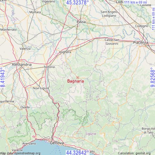 Bagnaria on map