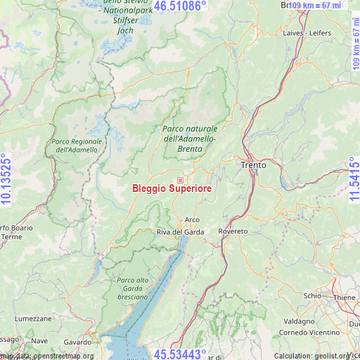 Bleggio Superiore on map