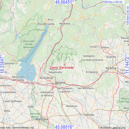 Cerro Veronese on map