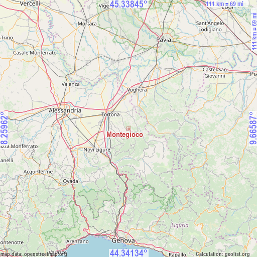 Montegioco on map