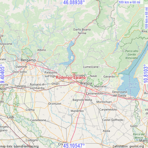 Rodengo-Saiano on map