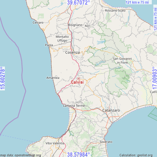 Calvisi on map