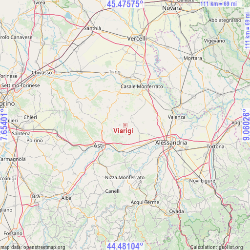 Viarigi on map