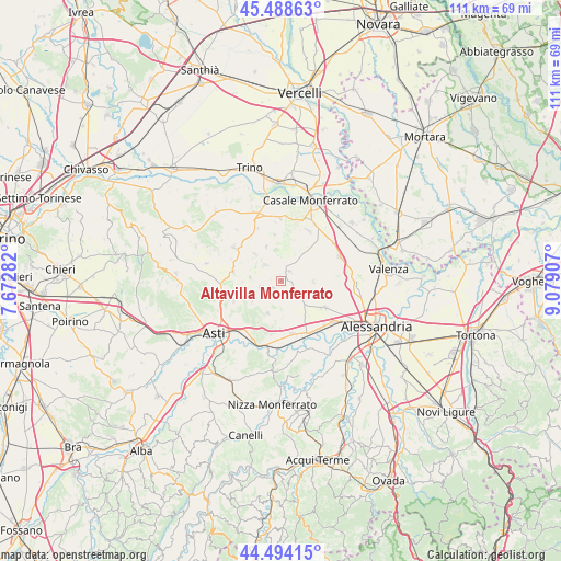 Altavilla Monferrato on map