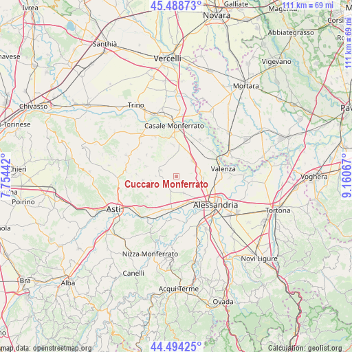 Cuccaro Monferrato on map