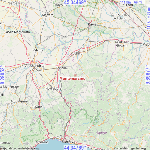 Montemarzino on map