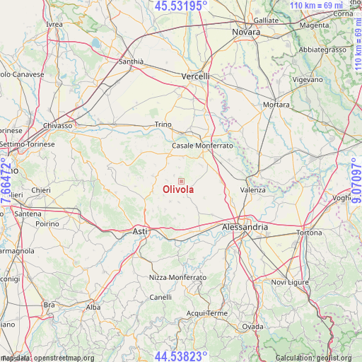 Olivola on map