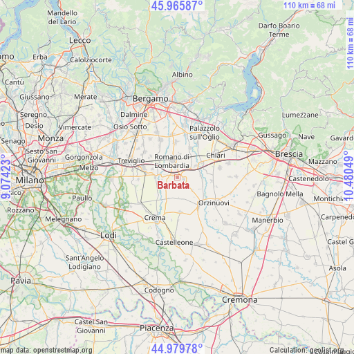 Barbata on map