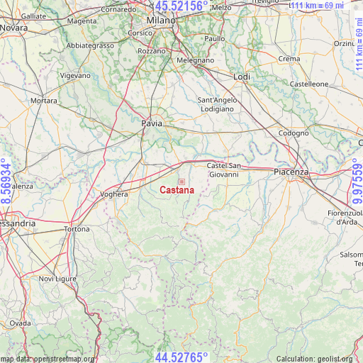 Castana on map