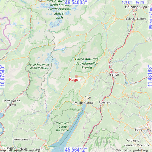 Ragoli on map