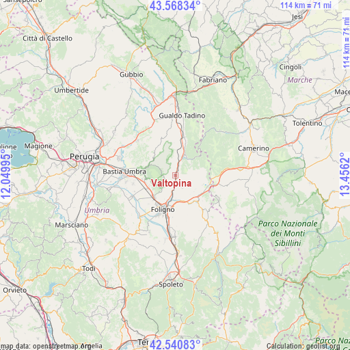 Valtopina on map