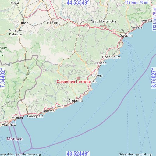 Casanova Lerrone on map