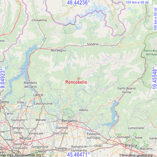 Roncobello on map