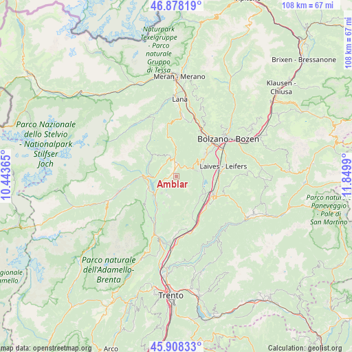 Amblar on map