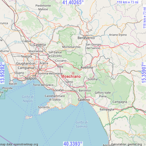 Moschiano on map