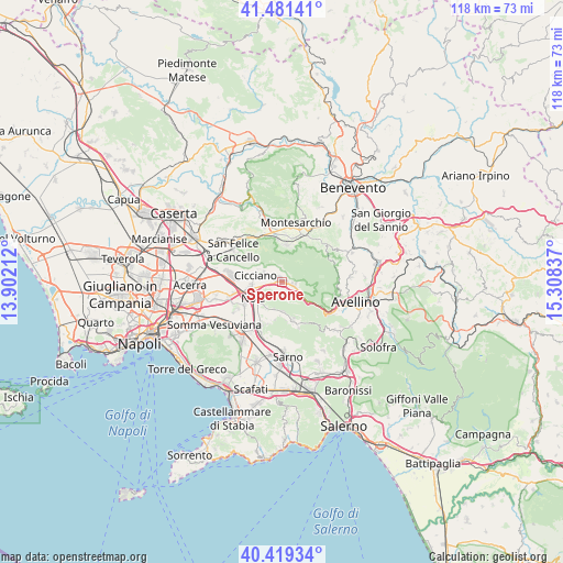 Sperone on map