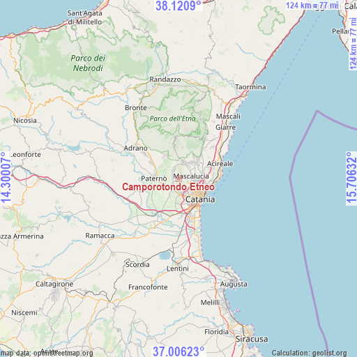 Camporotondo Etneo on map