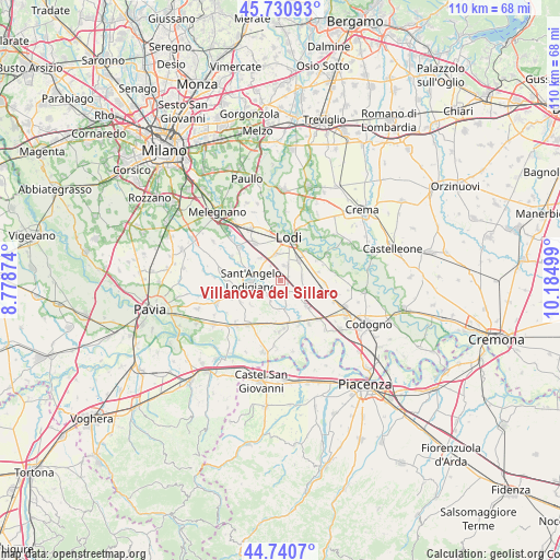 Villanova del Sillaro on map