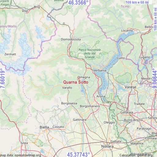 Quarna Sotto on map